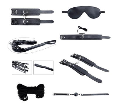 Secret Desires Black BDSM Kit 8pcs